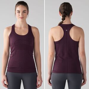 Lululemon Swiftly Tech Racerback Tank in Marvel/Black Size 6